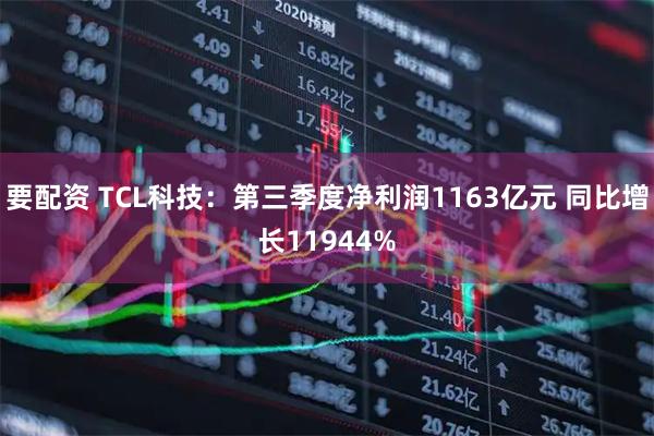 要配资 TCL科技：第三季度净利润1163亿元 同比增长11944%